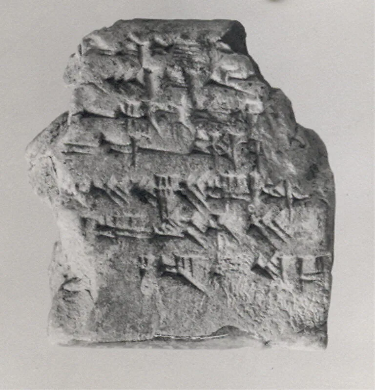 Cuneiform tablet: account of barley disbursements, Ebabbar archive — Unknown