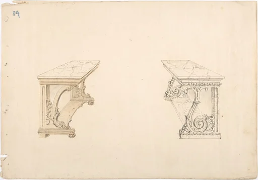Design for Two Marble-topped Pier Tables