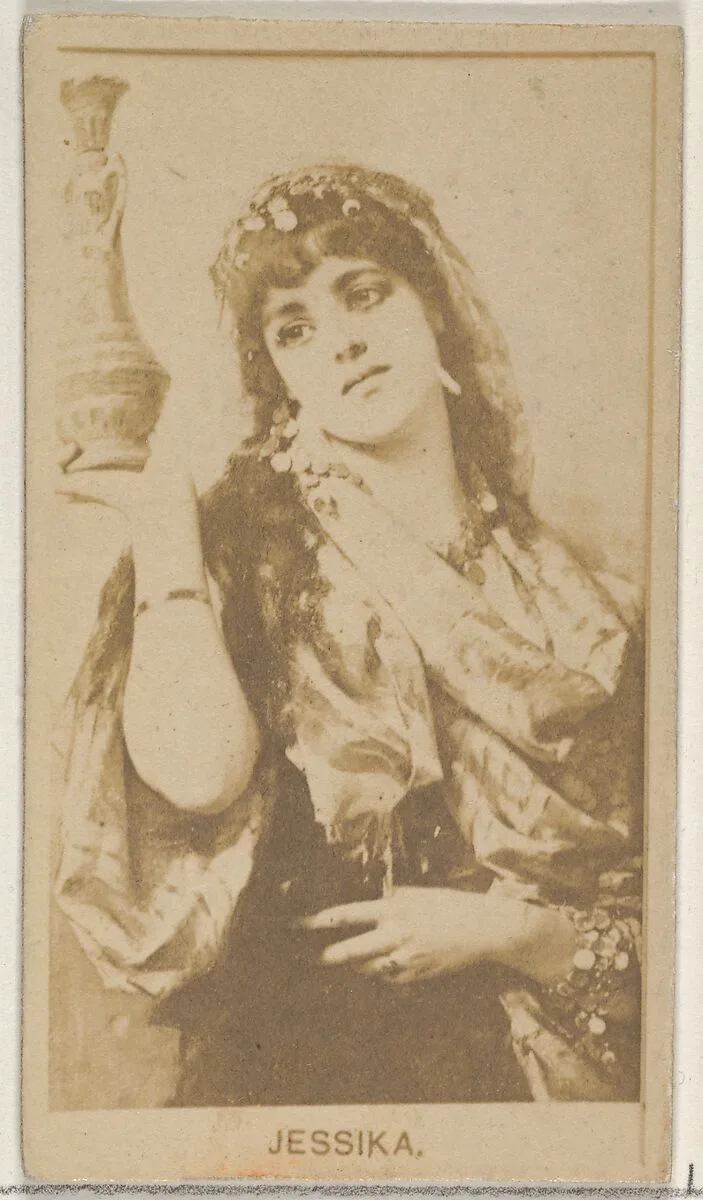 Jessika, from the Actors and Actresses series (N45, Type 8) for Virginia Brights Cigarettes — Allen & Ginter