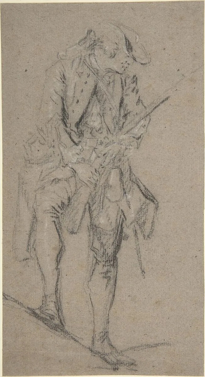 Standing Hunter Holding a Rifle — Nicolas Lancret