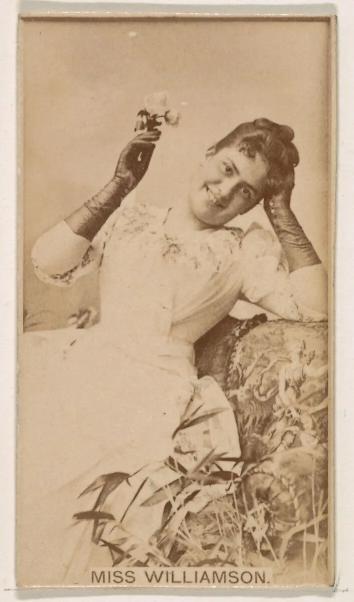 Miss Williamson, from the Actresses series (N245) issued by Kinney Brothers to promote Sweet Caporal Cigarettes — Kinney Brothers Tobacco Company