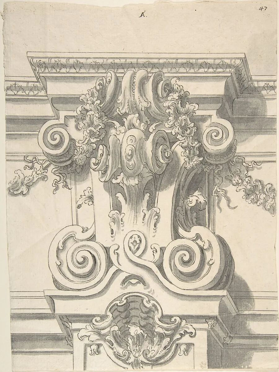 Drawing for a Capital — Anonymous, Italian, Bolognese 18th century artist