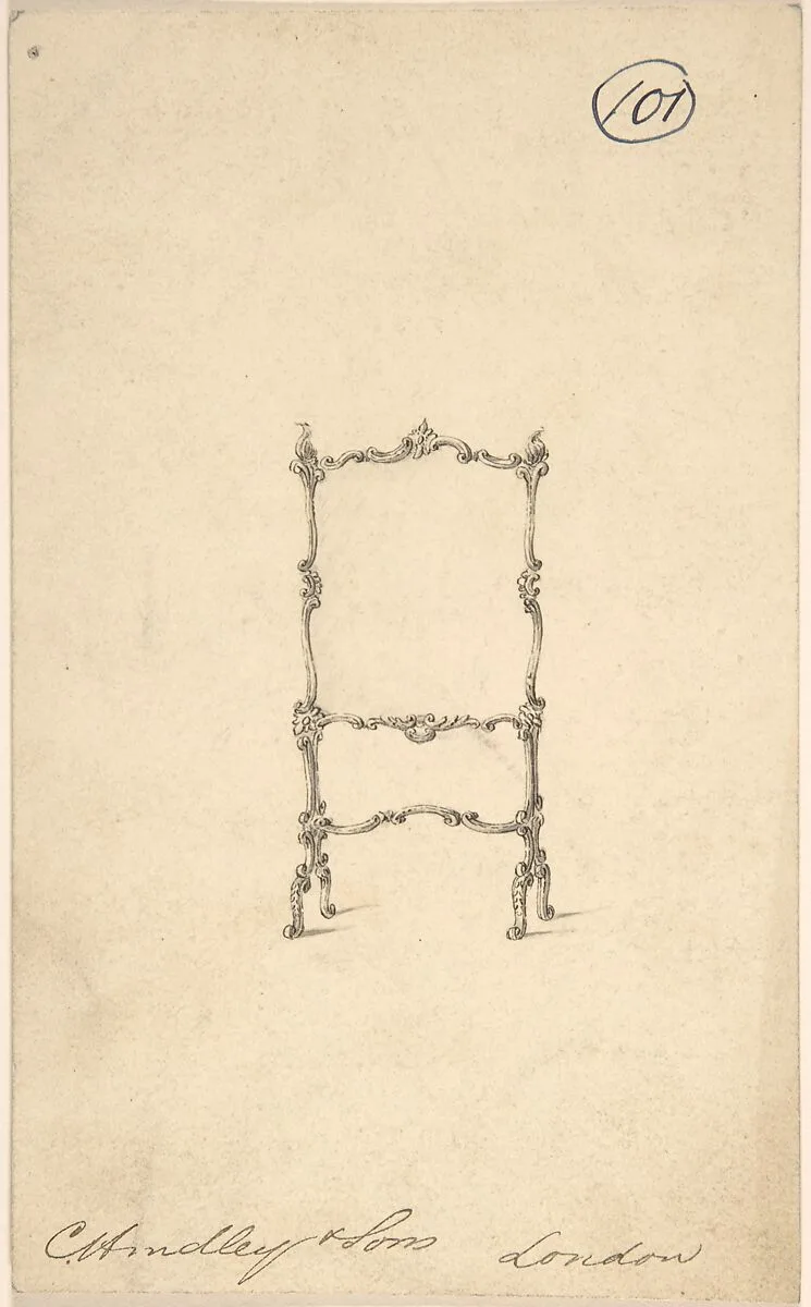Design for Standing Screen — Charles Hindley and Sons