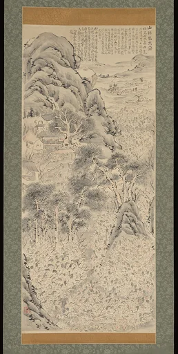 大雅山村馬市図臨写 (Taiga “Sanson umaichi zu” rinsha)|After Ike Taiga’s “Horse Market in a Mountain Village”