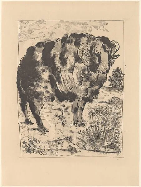 Ram, from ¦Picasso: Original Etchings for the Texts of Buffon¦ — Pablo Picasso|Martin Fabiani, Paris|Roger Lacourière