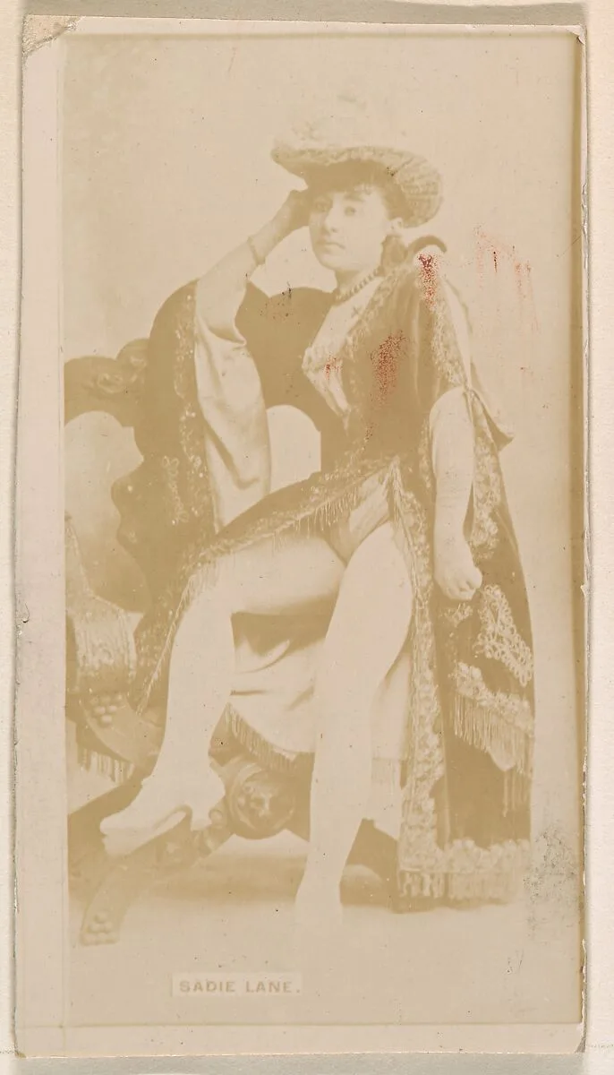Sadie Lane, from the Actresses series (N245) issued by Kinney Brothers to promote Sweet Caporal Cigarettes — Kinney Brothers Tobacco Company