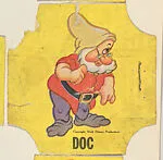Doc, from the Disney Cartoon Characters bread end labels series (D290-6) — Walt Disney Productions
