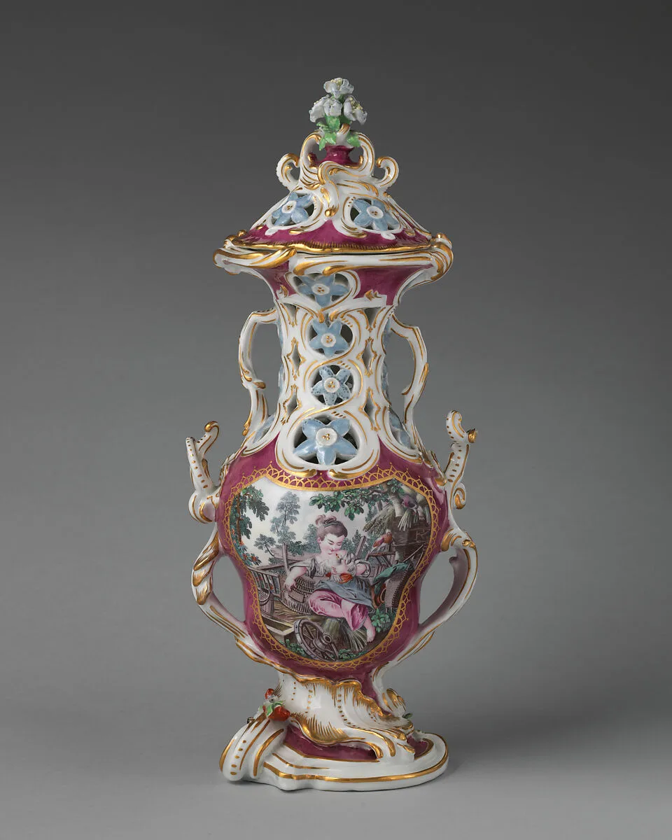 Vase (one of a set of three) — Chelsea Porcelain Manufactory
