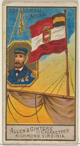 Rear Admiral, Austria, from the Naval Flags series (N17) for Allen & Ginter Cigarettes Brands