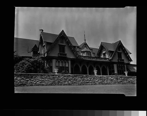 [Gothic Revival House Behind Brick Wall, Salem, Massachusetts]