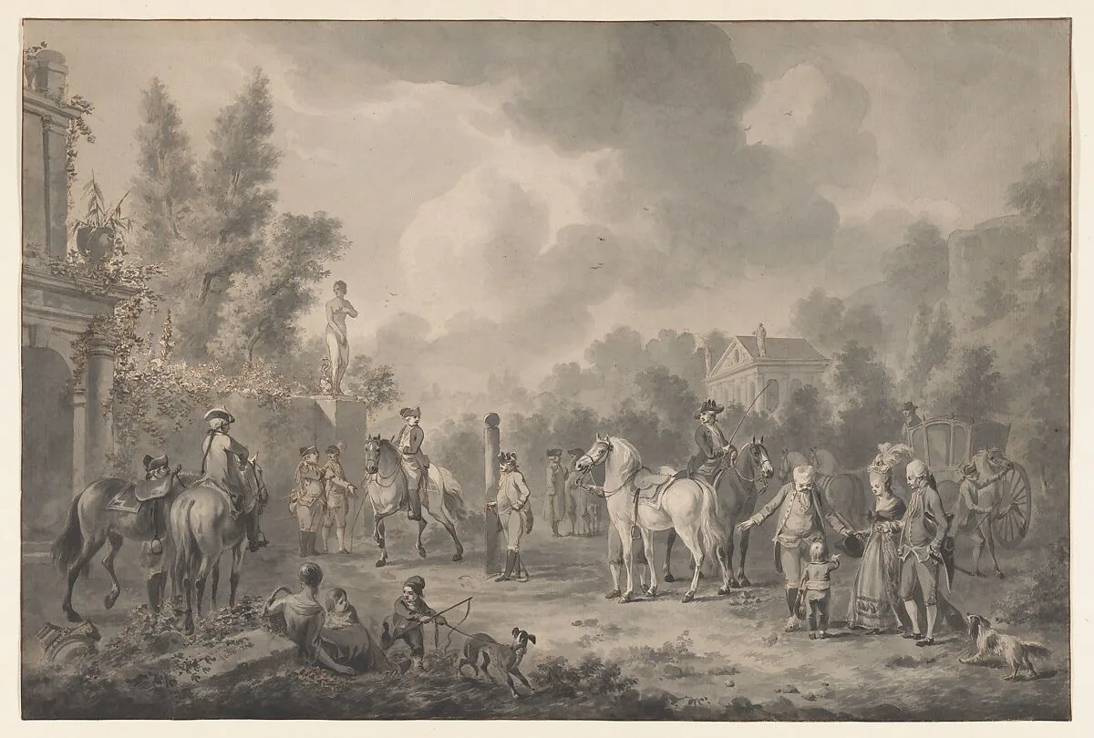 A Riding School with a Visiting Family — Dirk Langendijk