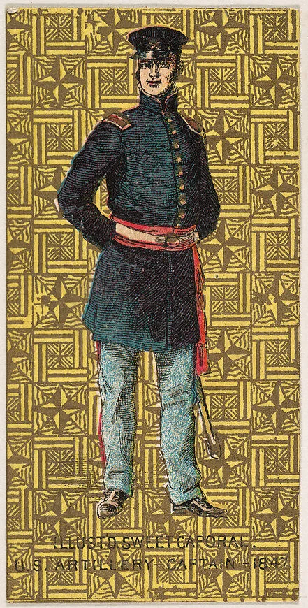 Captain, Artillery, United States Army, 1847, from the Military Series (N224) issued by Kinney Tobacco Company to promote Sweet Caporal Cigarettes — Kinney Brothers Tobacco Company