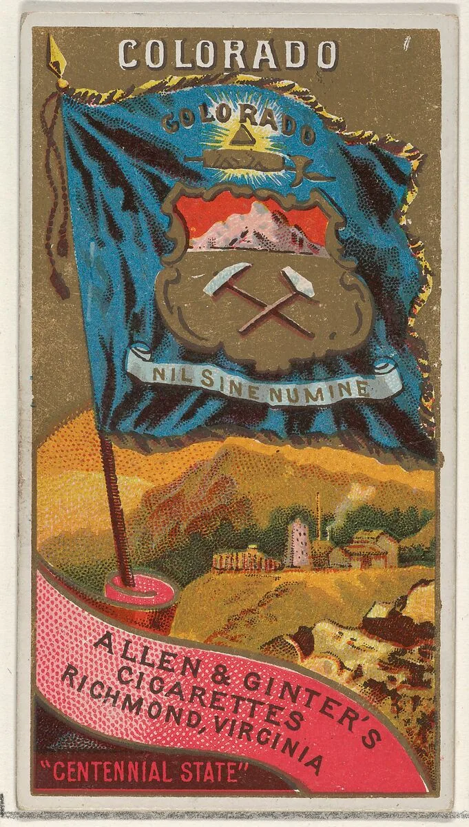 Colorado, from Flags of the States and Territories (N11) for Allen & Ginter Cigarettes Brands — Allen & Ginter
