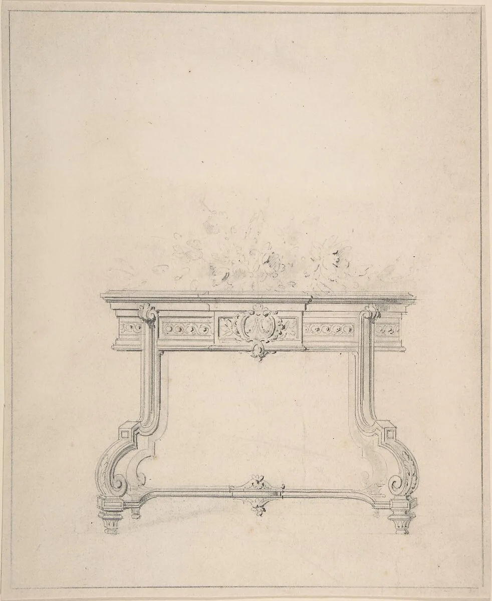 Design for Console Table — Anonymous, French, 19th century|J. S.