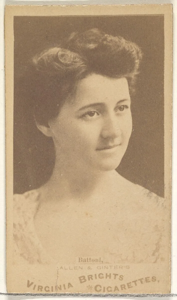 Battoni, from the Actors and Actresses series (N45, Type 1) for Virginia Brights Cigarettes — Allen & Ginter