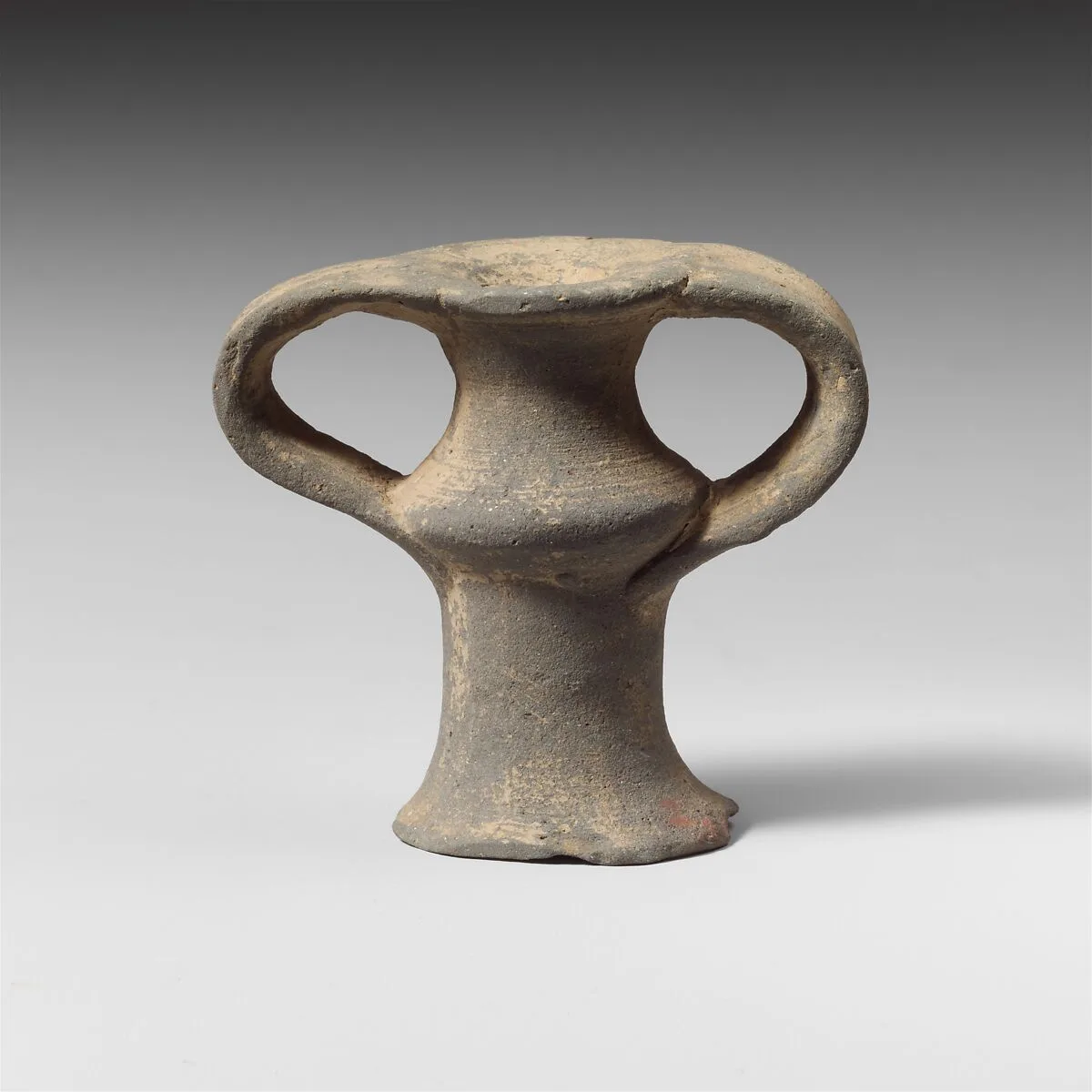 Terracotta miniature jar with two handles — Unknown