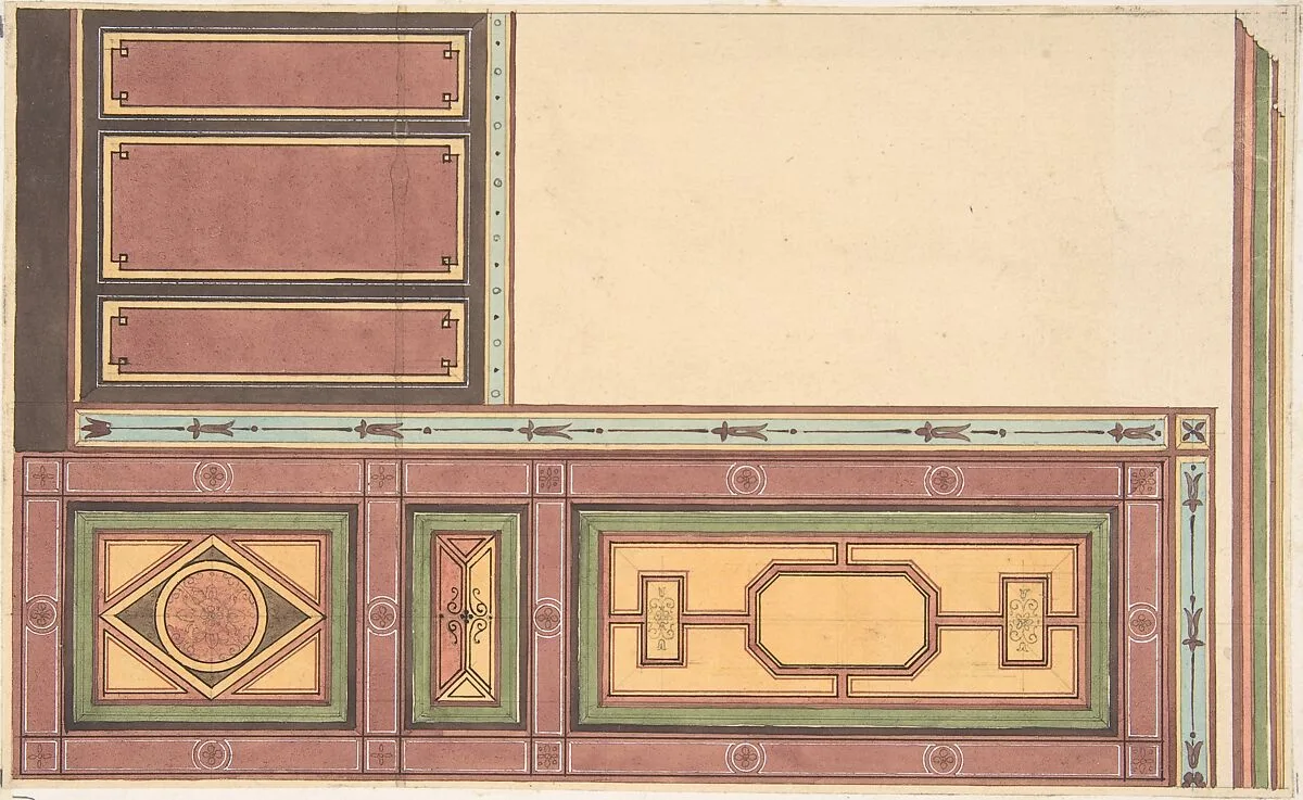 Pompeiian Design for Paneling — Jules-Edmond-Charles Lachaise|Eugène-Pierre Gourdet