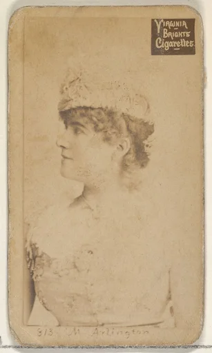 Card 813, Maggie Arlington, from the Actors and Actresses series (N45, Type 2) for Virginia Brights Cigarettes