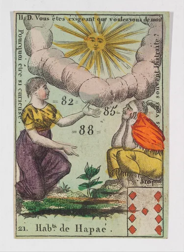 Hab.t de Hapae, from the playing cards (for quartets) "Costumes des Peuples Étrangers"