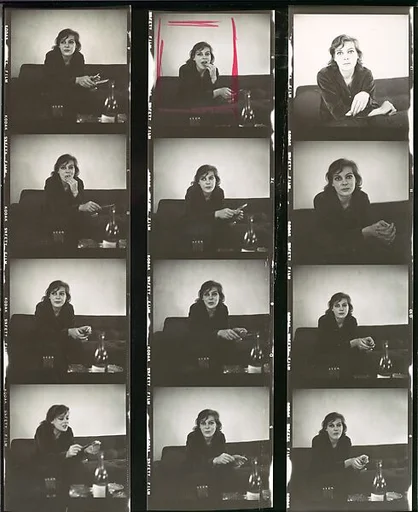 [Original Folder and Annotated Contact Sheet of Portraits of Caroline Freud Sitkowitz]