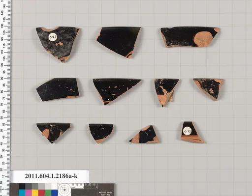 Terracotta rim fragments of kylikes (drinking cups)