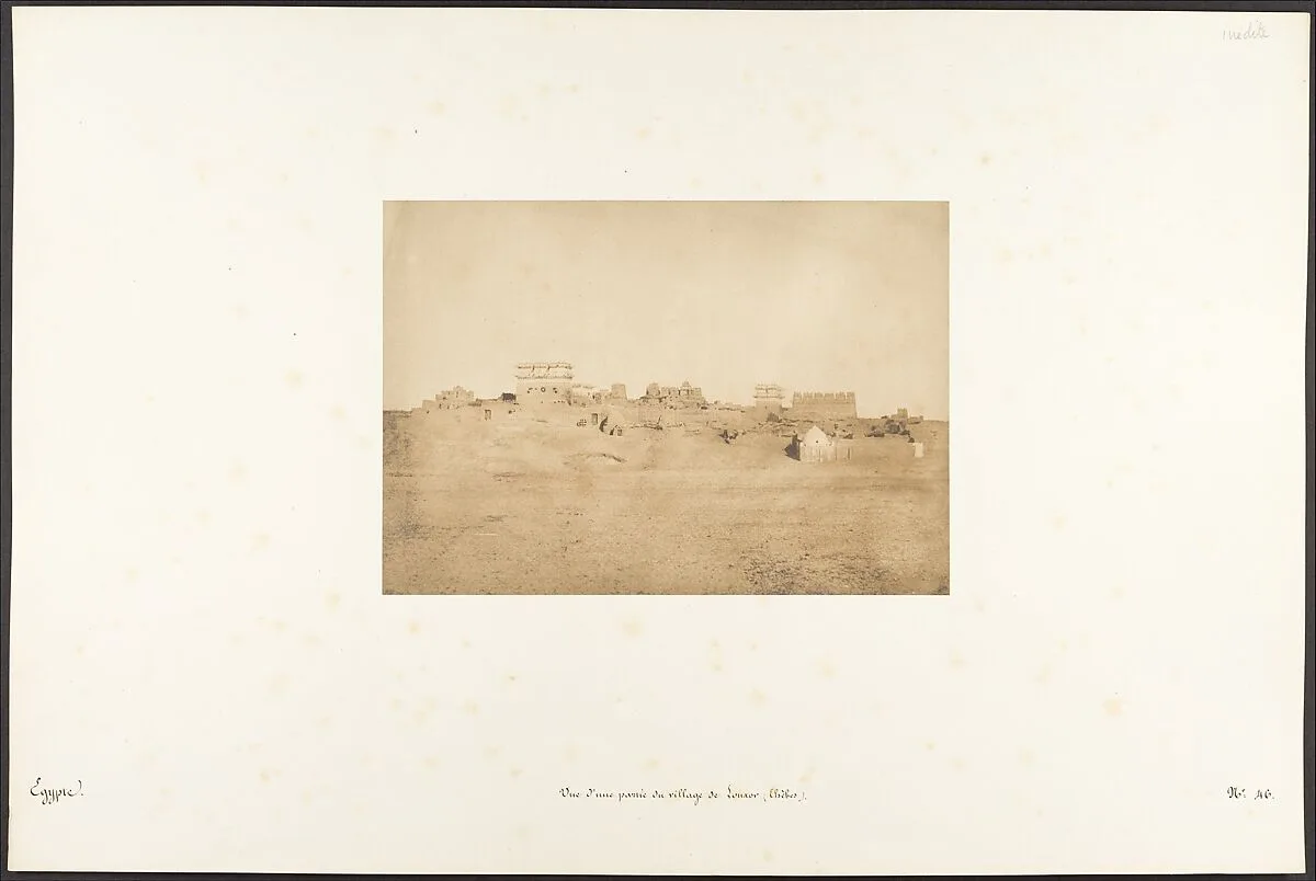 Vue d'une partie du village de Louxor, Thèbes — Maxime Du Camp