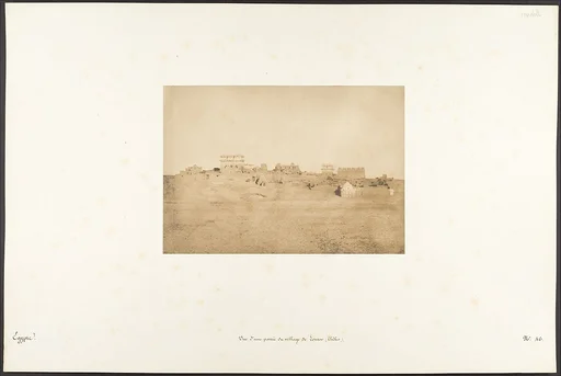 Vue d'une partie du village de Louxor, Thèbes