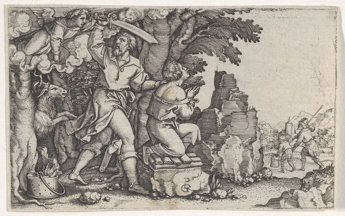 Abraham's Sacrifice, from "The Story of Abraham" — Georg Pencz