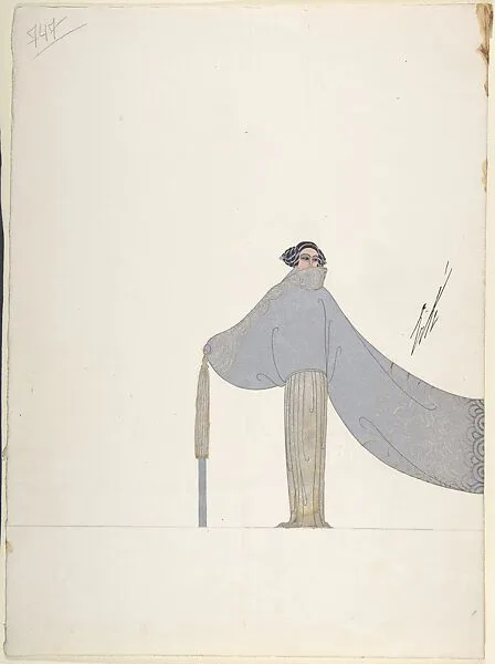 "Les Noces d'Argent " Triple Costume Design for "Les Mariages," George White's Scandal (left) — Erté (Romain de Tirtoff)