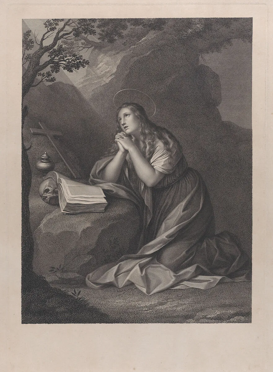 Mary Magdalene, penitent in the desert — Bartolomé Estebán Murillo|Raphael Morghen|Stephano Tofanelli