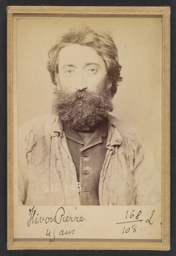 Hivon. Pierre. 45 ans, né à Bourbon le Chambai (Allier). Lithographe. Anarchiste. 4/3/94.