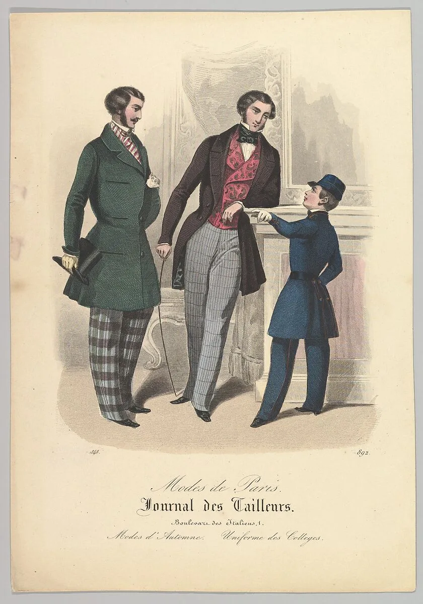 892 from Modes de Paris, Journal des Tailleurs — Anonymous, French, 19th century