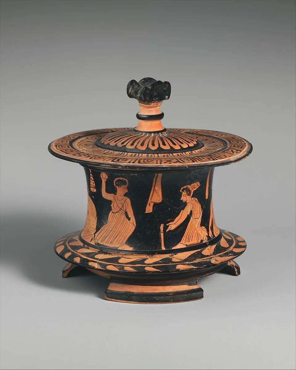 Terracotta pyxis (box) — Unknown