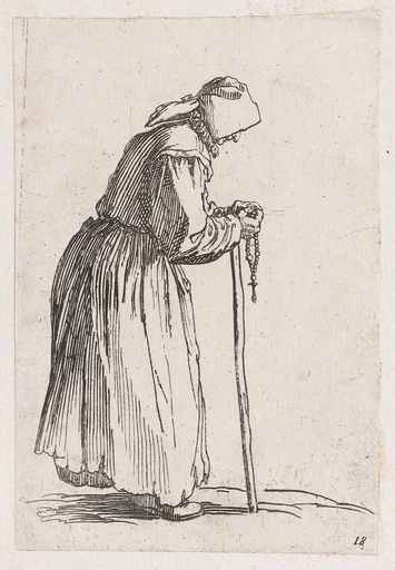 Reverse Copy of La Mendainte au Rosaire (The Female Beggar with a Rosary), from Les Gueux suite appelée aussi Les Mendiants, Les Baroni, ou Les Barons (The Beggars, also called the Barons)