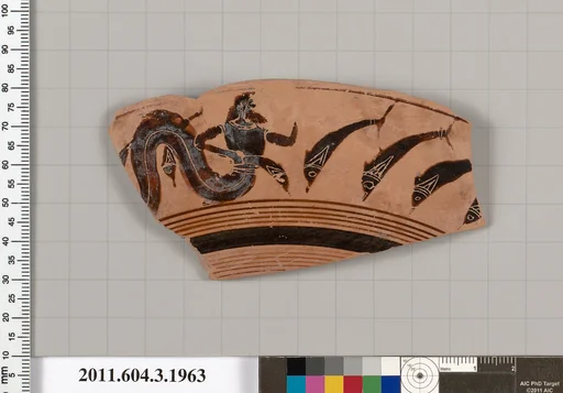 Terracotta fragment of a kylix (drinking cup)