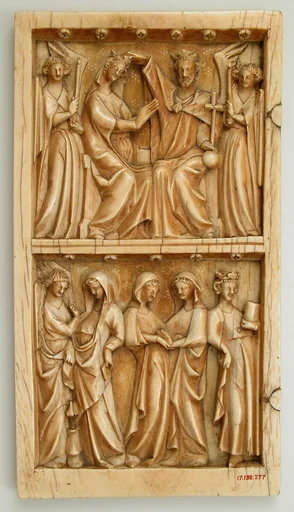 Leaf from a Diptych with the Coronation, Annunciation, and Visitation