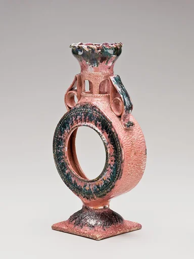 Clock case and vase