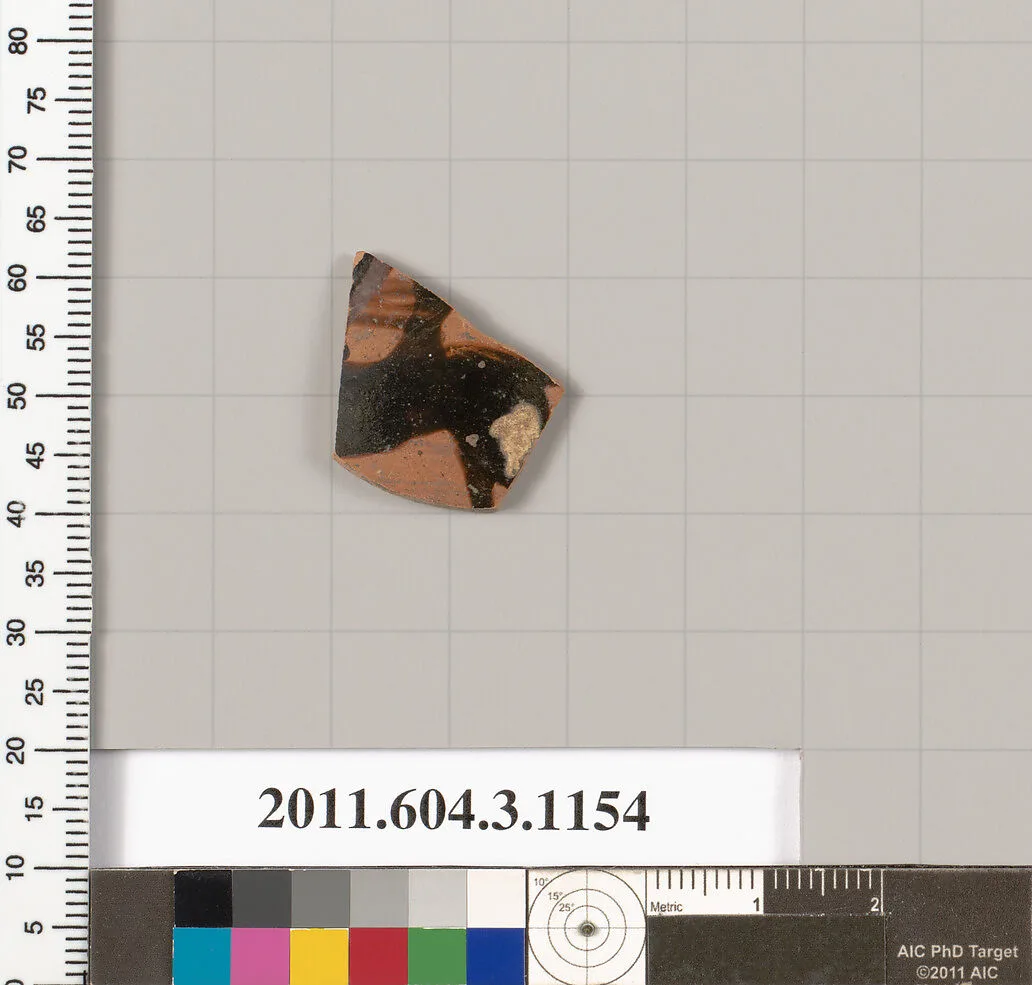 Terracotta fragment of a mastoid (drinking cup with narrow base) or a kyathos (cup-shaped ladle) — Unknown