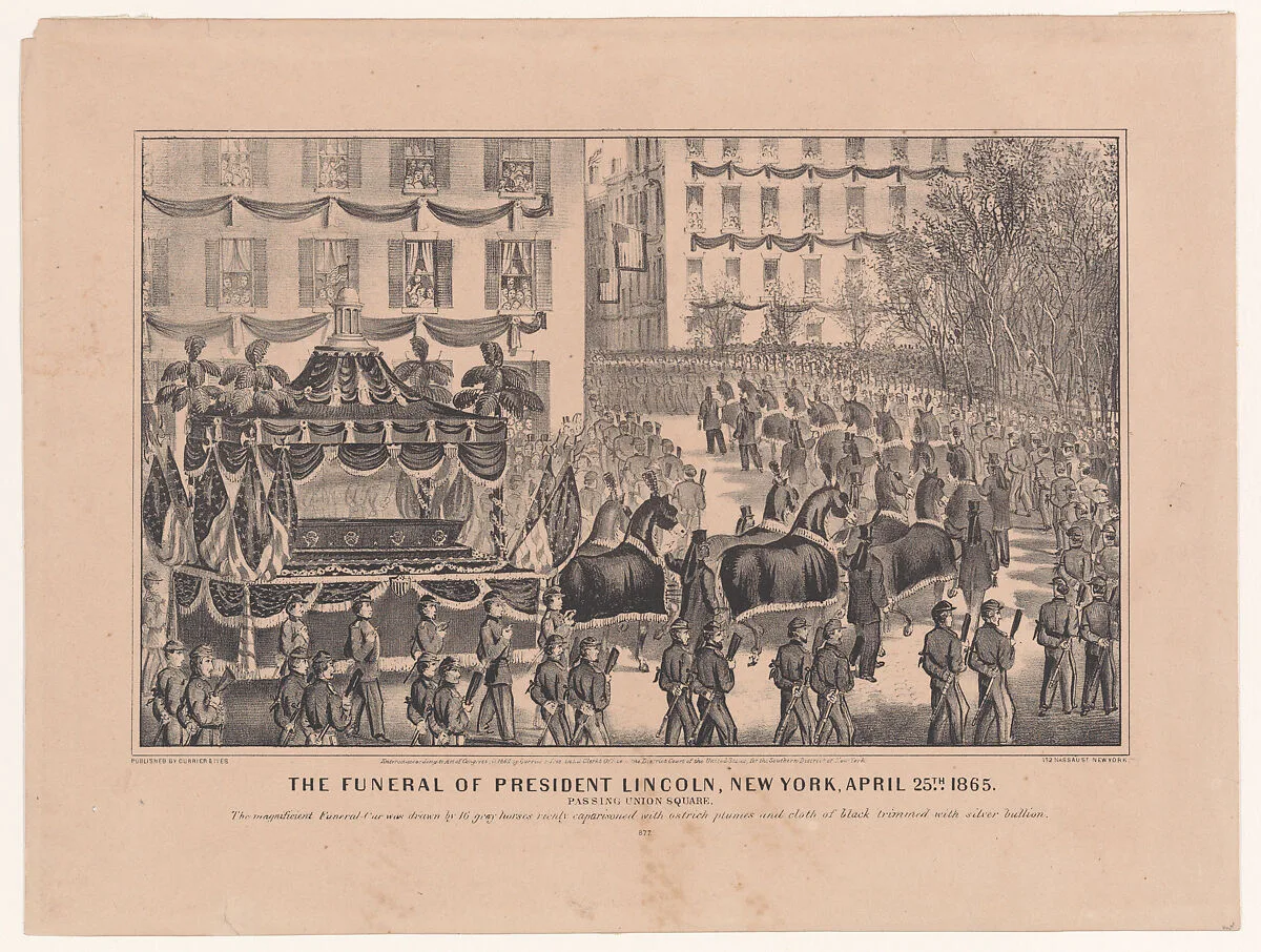The Funeral of President Lincoln, New York, April 25th, 1865, Passing Union Square — Currier & Ives|Abraham Lincoln