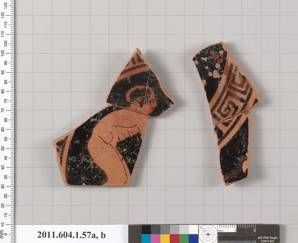 Terracotta fragments of a kylix (drinking cup) — Unknown