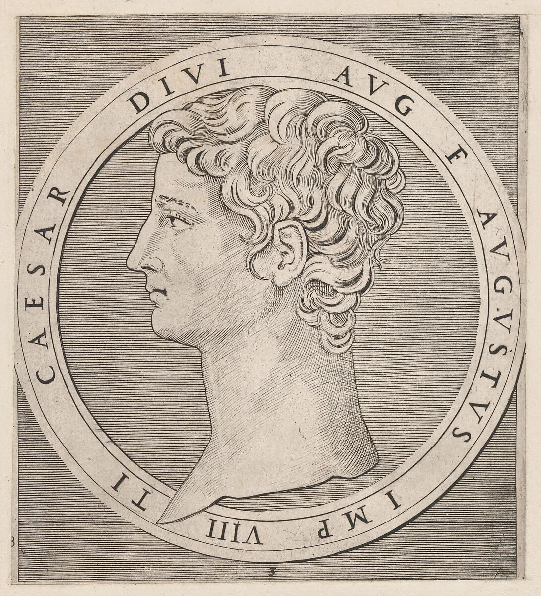 Speculum Romanae Magnificentiae: Tiberius, from The Twelve Caesars — Marcantonio Raimondi