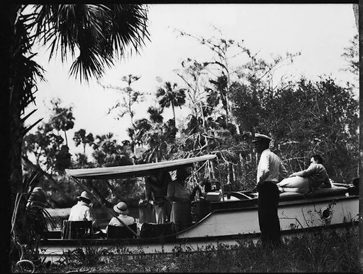 [Unidentified Group on Dayboat in Everglades, Florida]