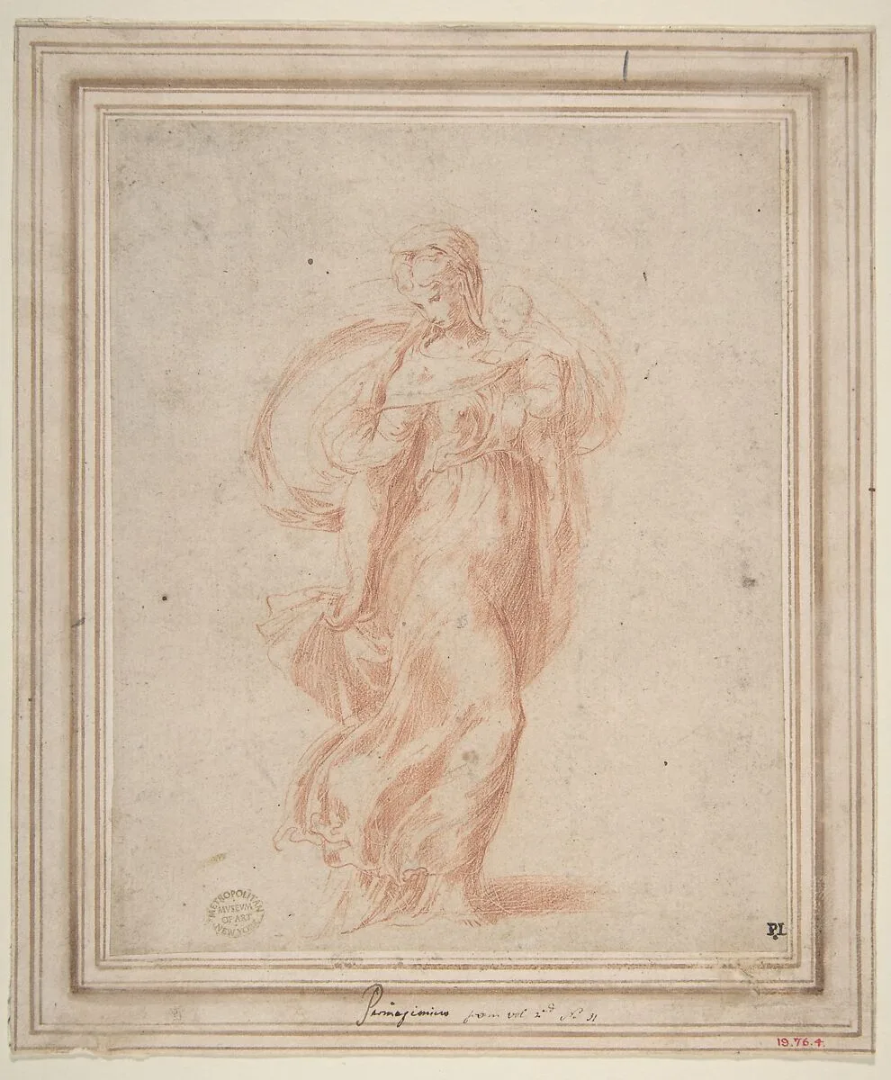 The Virgin Walking to the Right Carrying the Christ Child — Parmigianino (Girolamo Francesco Maria Mazzola)