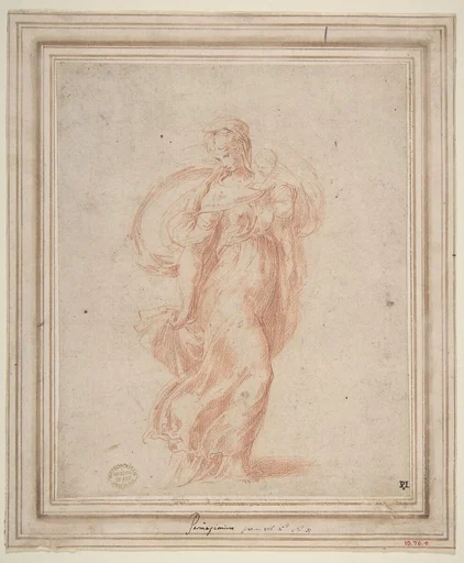 The Virgin Walking to the Right Carrying the Christ Child