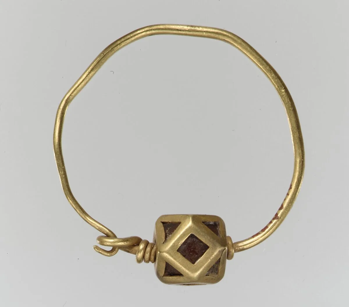 Gold Earring with Garnets — Unknown