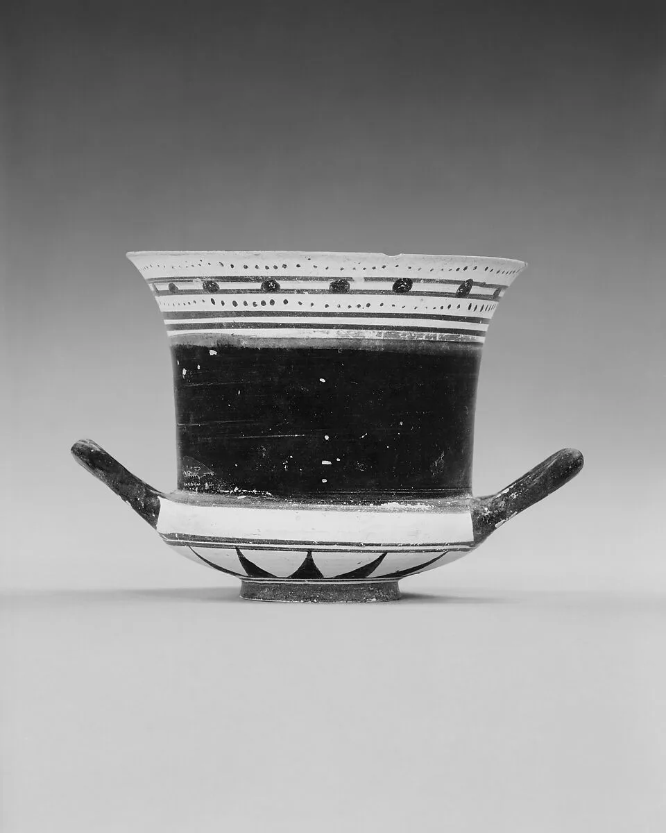 Terracotta lekaina (two-handled drinking cup) — Unknown