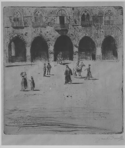 Plazza del Comune, Pistoia — Joseph Pennell