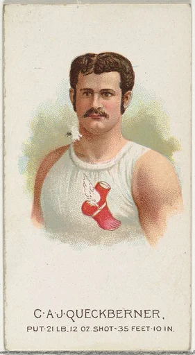 C.A.J. Queckberner, Shot Put, from World's Champions, Series 2 (N29) for Allen & Ginter Cigarettes