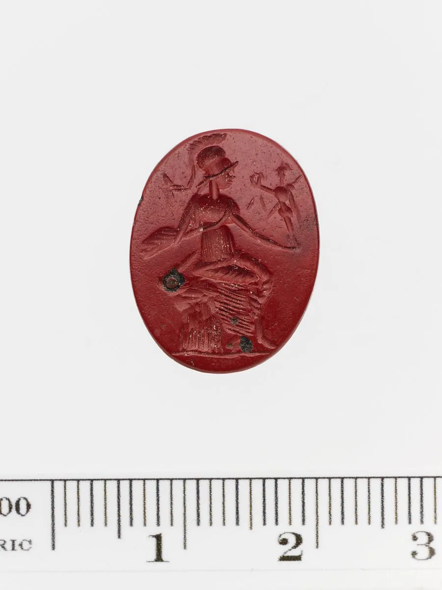 Red jasper ring stone — Unknown