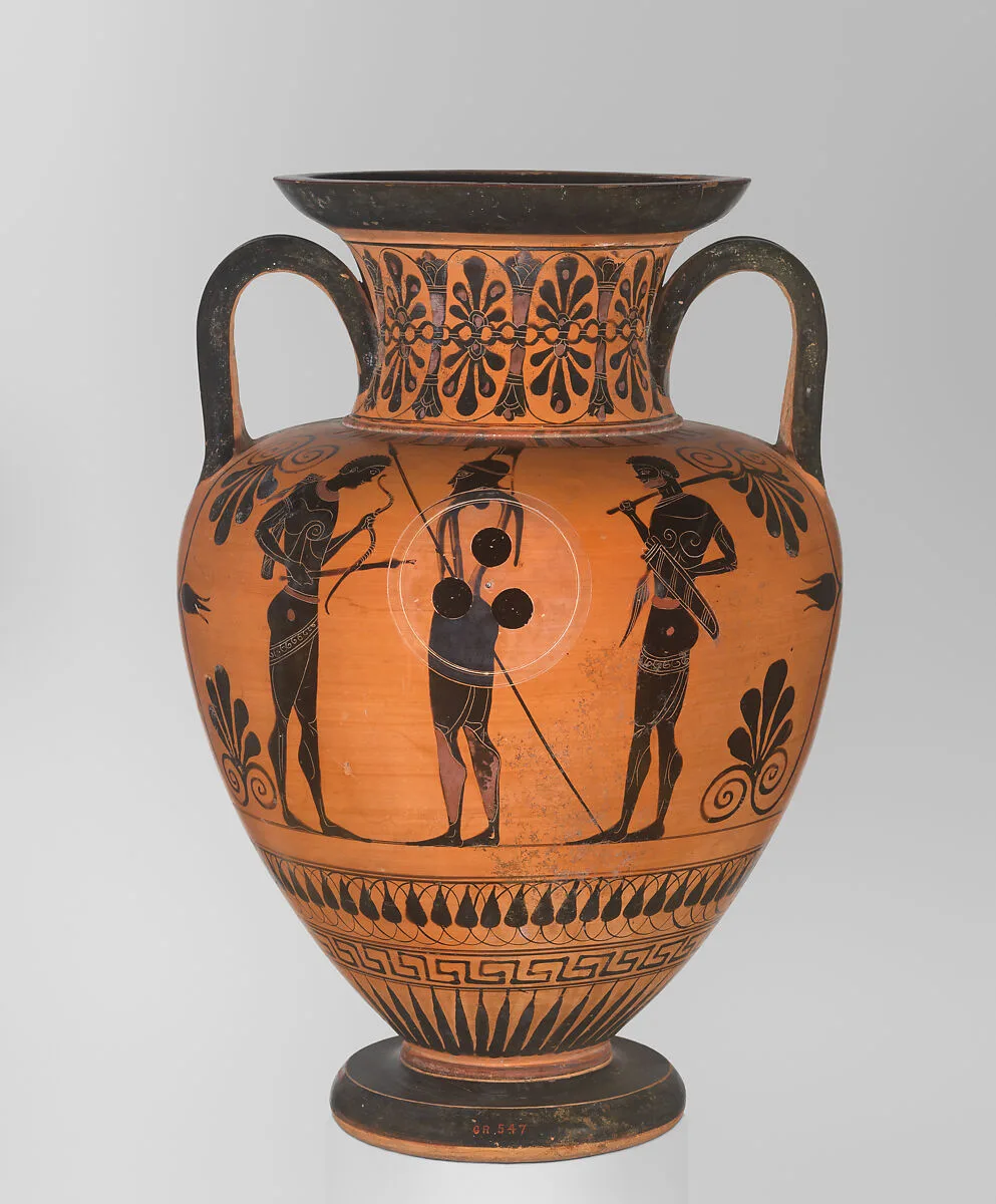Terracotta neck-amphora (jar) — Exekias